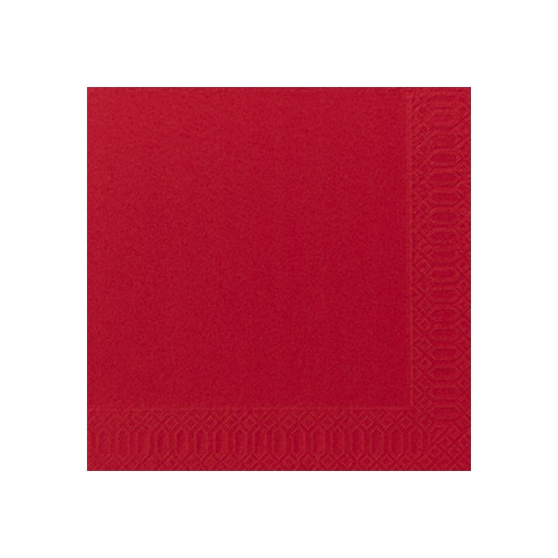 Serviettes Duni 40x40 - 2 plis - Rouge - 125 pcs